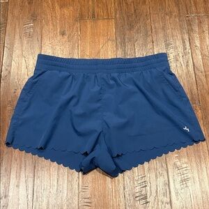 Large JoyLab - Excellent Condition! Navy Scalloped Athletic Shorts